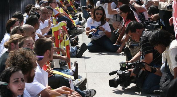 Leaders of the immigration reform movement demonstrating in Washington, D.C., May 1, 2010