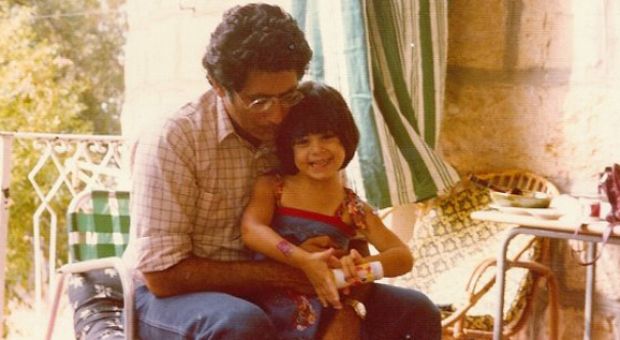 Najla Said with her father.