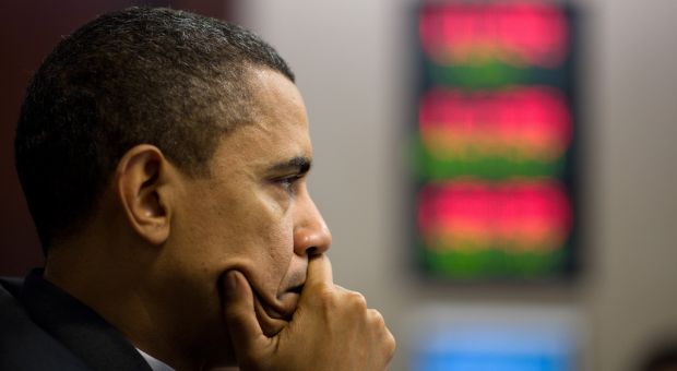 President Barack Obama listens, during a meeting on Afghanistan and Pakistan, in the Situation Room of the White House, April 16, 2010