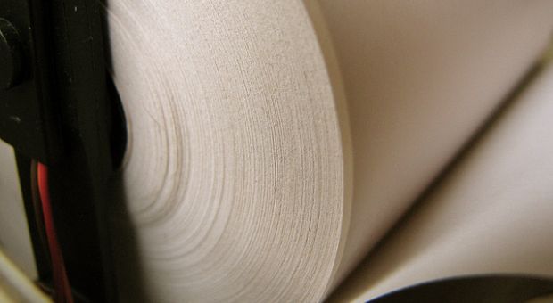 Thermal paper used for many receipts